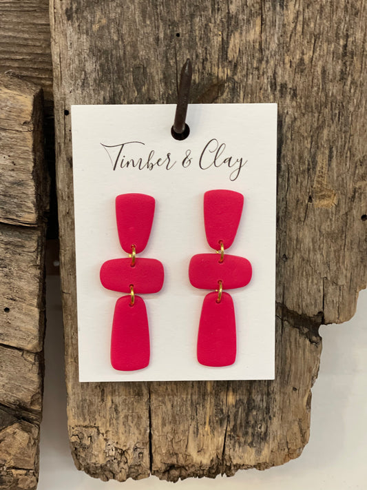 T & C Fuchsia Earrings