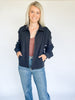 Black Suede Bomber Jacket