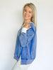 Cobalt Blue Snow Wash Sweatshirt