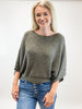 Boat Neck Knit Sweater - Olive