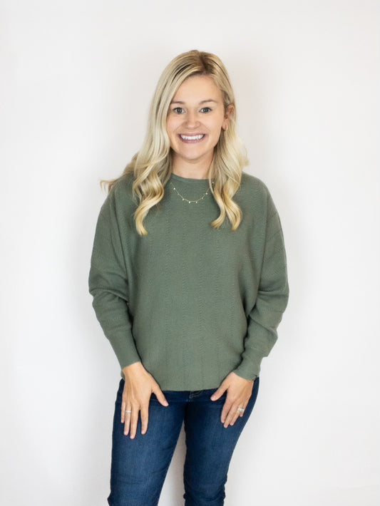 Dark Sage Soft Sweater