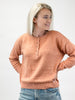 Terracotta Cotton Slub Henley Top
