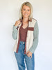 Color Block Corduroy Shacket