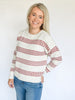 Brick + Cream Stripe Sweater