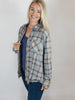 Grey/Blue Plaid Flannel