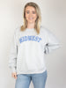 Midwest Graphic Sweatshirt - Light Grey / Blue
