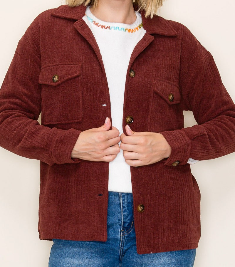 Burgundy Corduroy Jacket