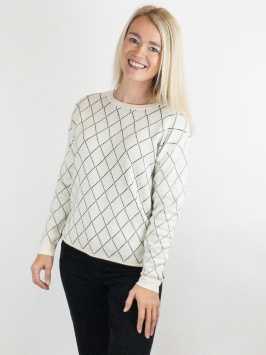 Tribal Reversible Cotton Crew Neck Sweater