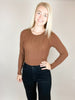 Brown Cable Knit Bodysuit