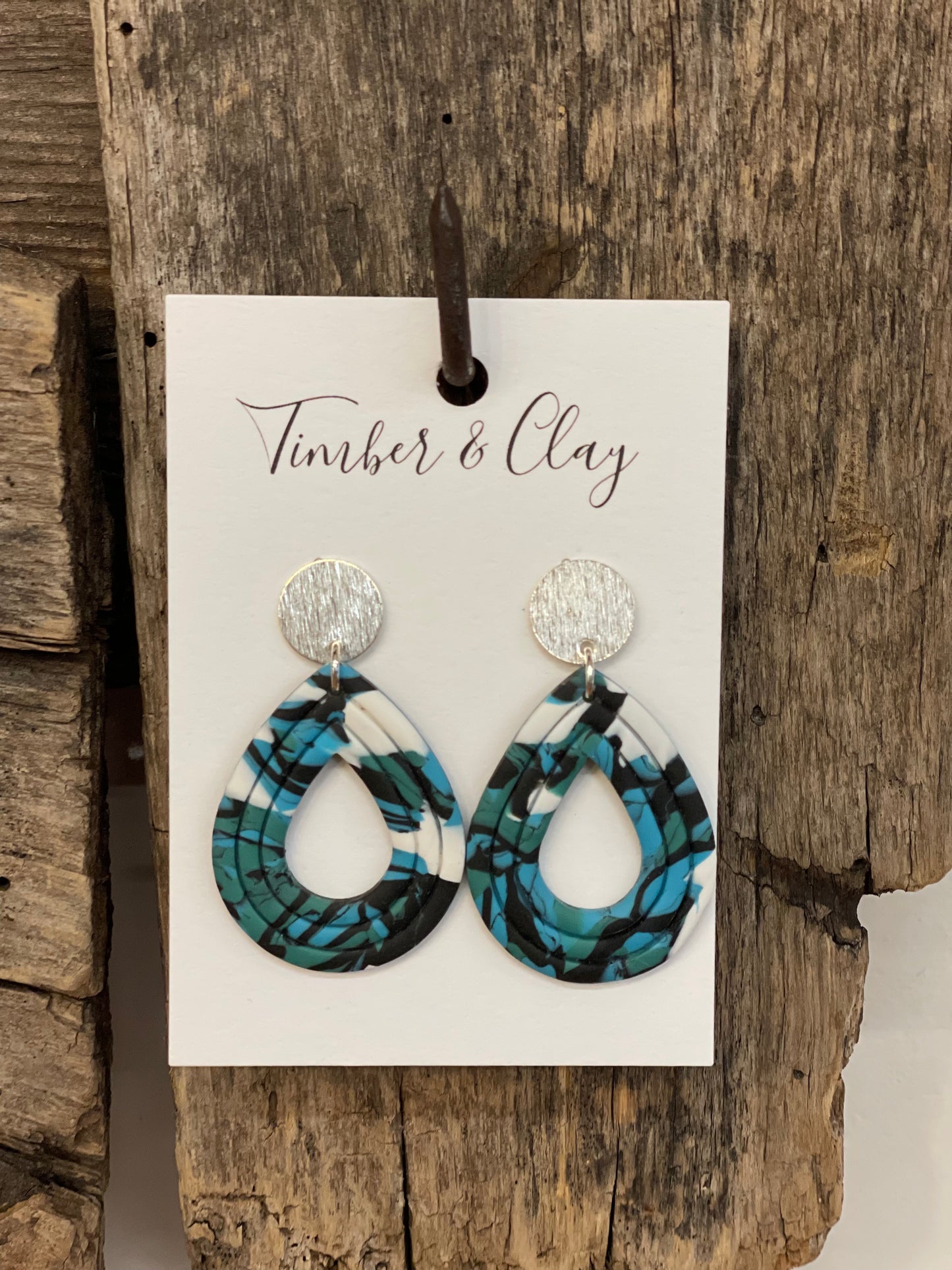 T & C Turquoise Teardrop Earrings