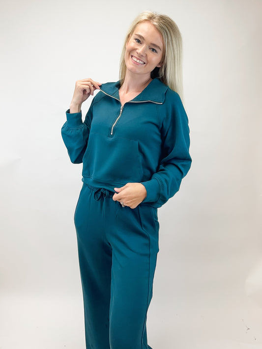 Dark Green Scuba Sweatshirt