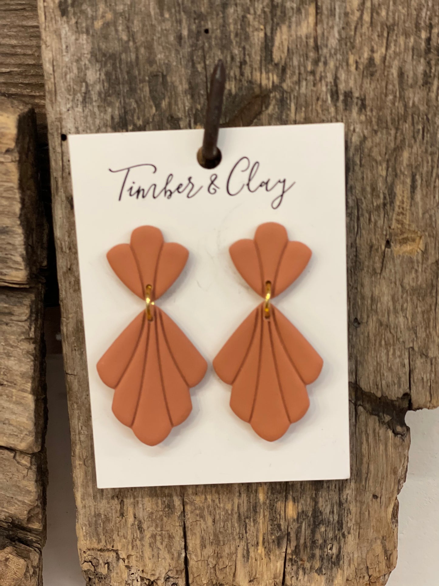 T & C Peach Earrings