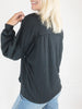 Black Ribbed Essential Cardigan