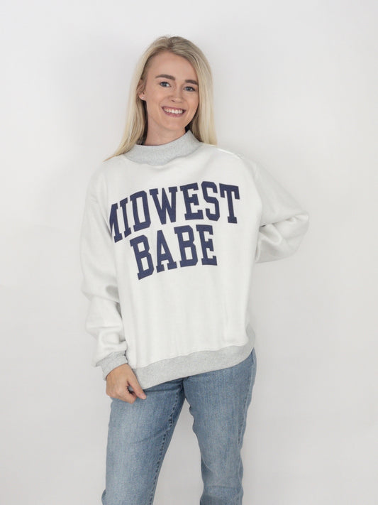 Midwest Babe Mockneck Reversible Sweatshirt
