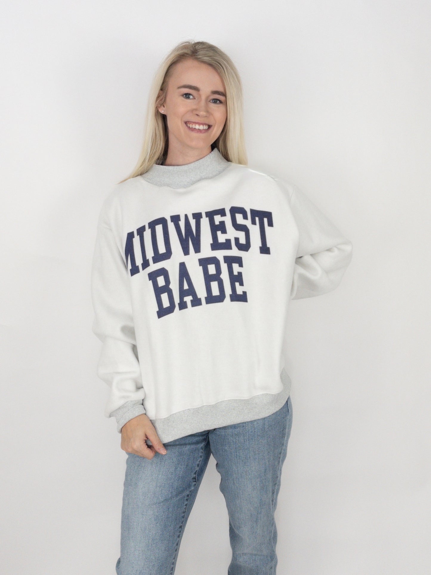 Midwest Babe Mockneck Reversible Sweatshirt