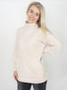 Oatmeal Mock Kneck Knit Tunic Sweater