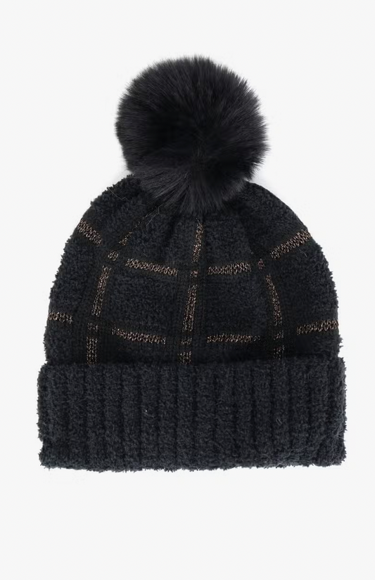 Plaid Pattern Beanie