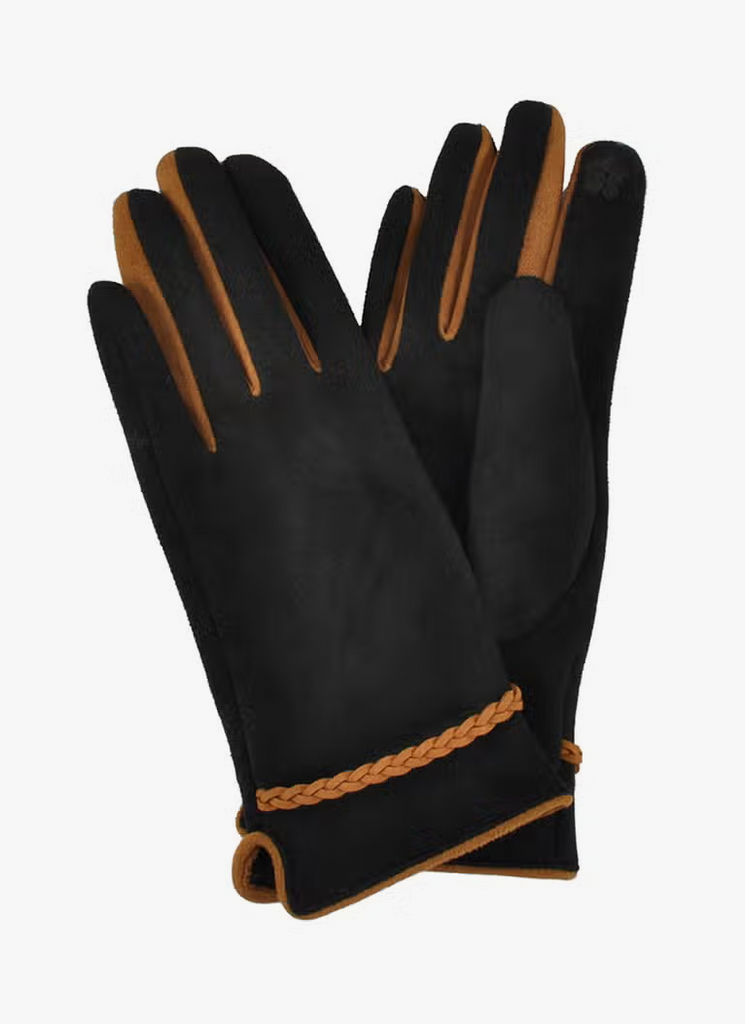 Two Tone Suede Gloves