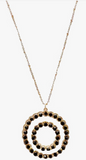 Double Circle Long Necklace
