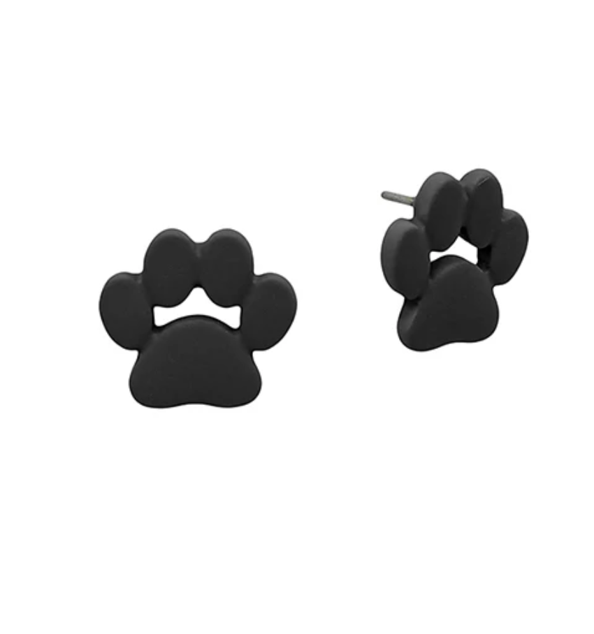 Paw Print Stud Earrings