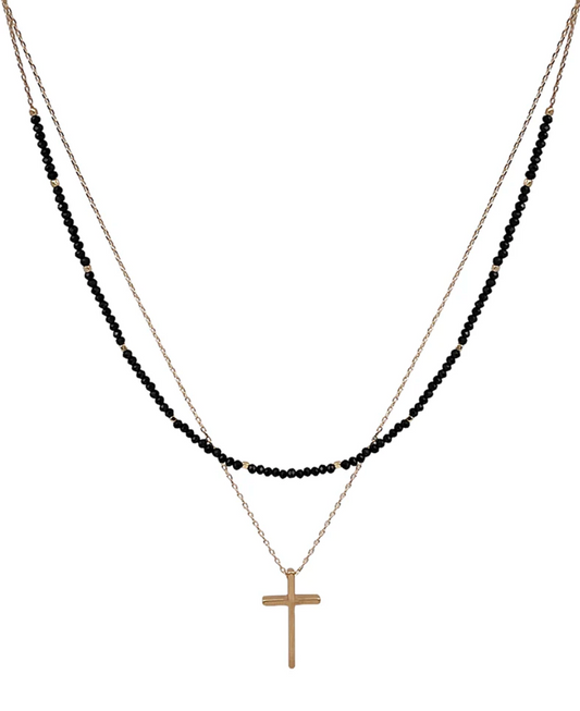 Cross Double Layer Necklace