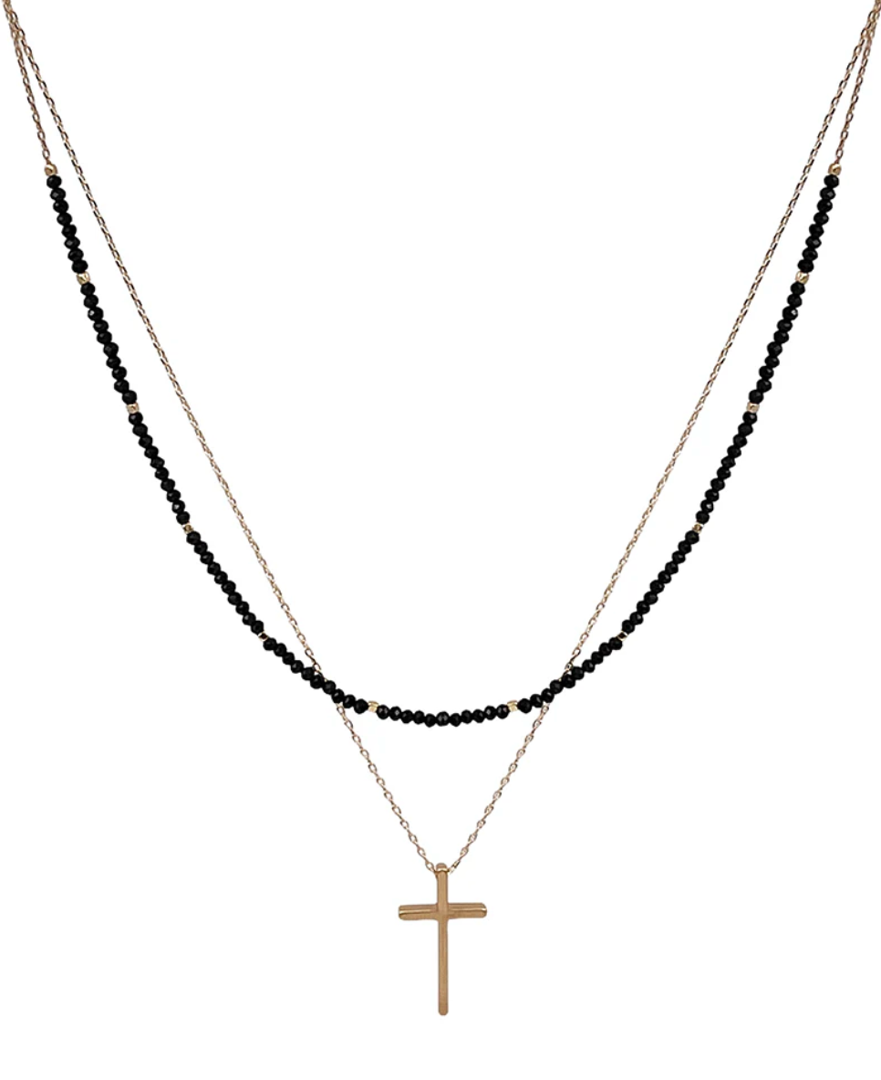 Cross Double Layer Necklace