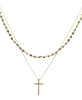 Cross Double Layer Necklace