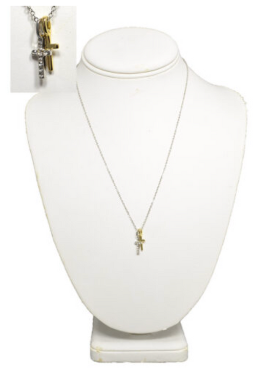 Double Cross Necklace