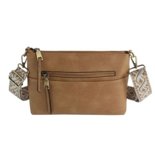 Mocha Guitar Strap Crossbody Purse