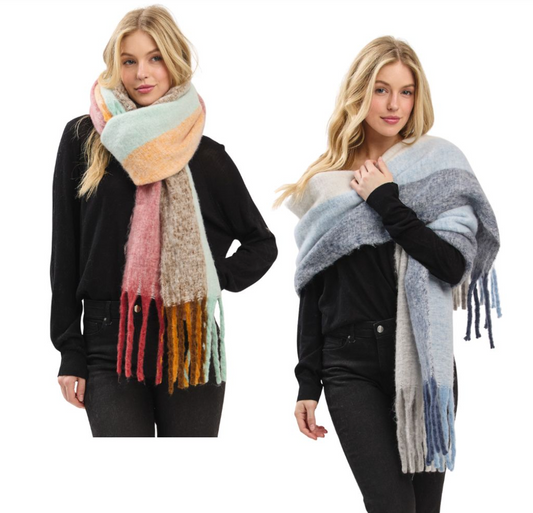 Multi Color Chunky Scarf
