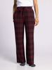 Women's Red and Black plaid pajama pants - cozy holiday lounge pant for women