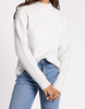 Silver grey mockneck women's sweater