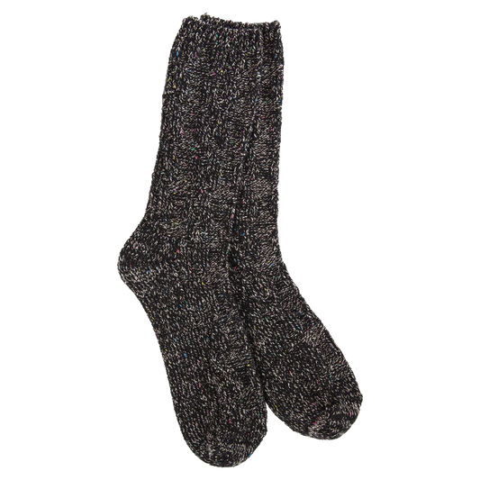 Black Confetti Socks