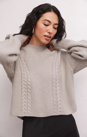 Z Supply Eternal Metallic Cable Sweater