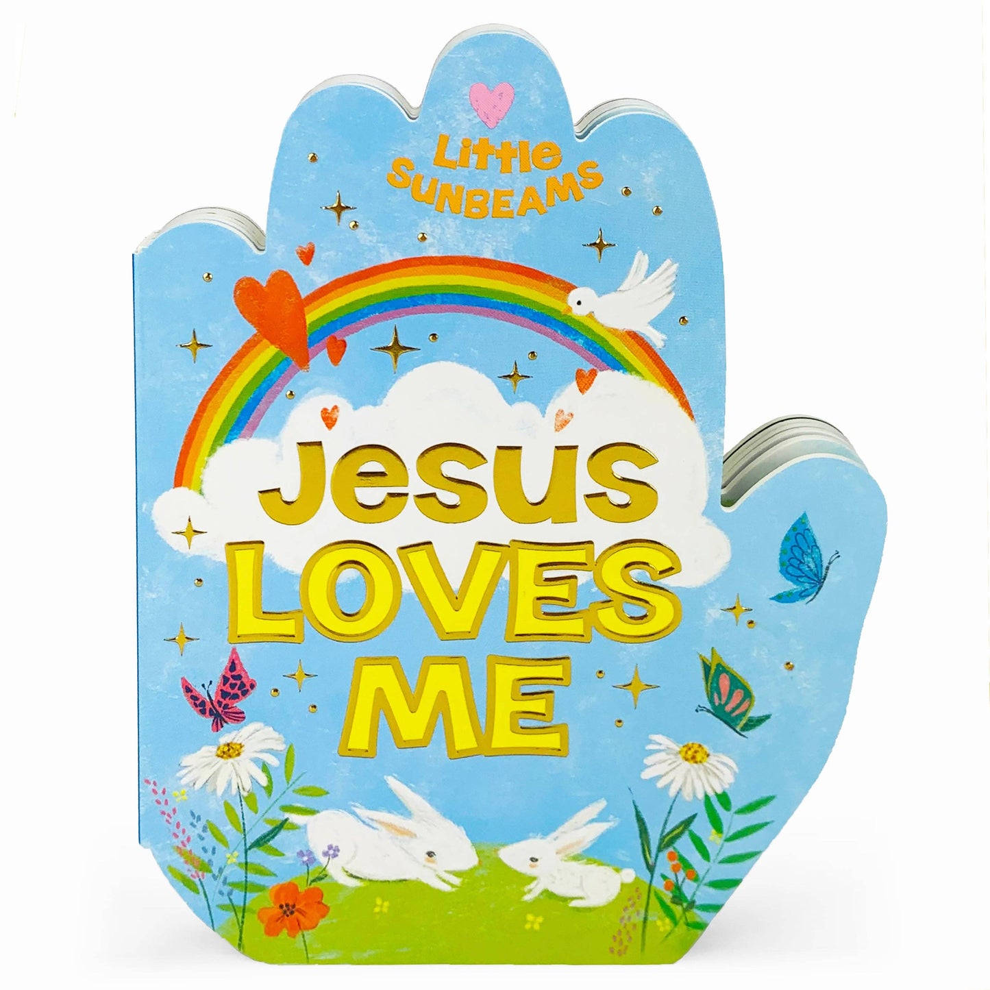 Jesus Loves Me Praying Hands Shaped Board Book