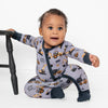 Construction Bamboo Convertible Romper Zipper Baby Pajamas