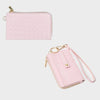Woven Slim Cardholder Wallet With Wristlet