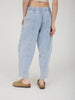 Acid Washed Elastic Waist Knit Joggers
