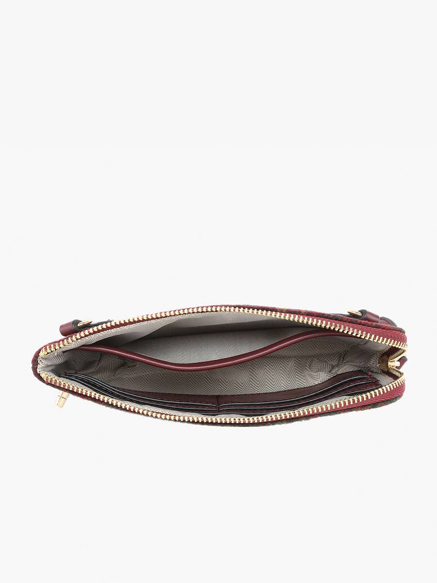 Kendall Plaid Crossbody/Wristlet w/ Twist Lock Closure