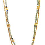 Layered Beaded Necklace w/ Rope Chain