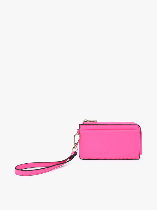 Annalise Wallet w/ Cardholders & Zip Compartment: Hot Pink