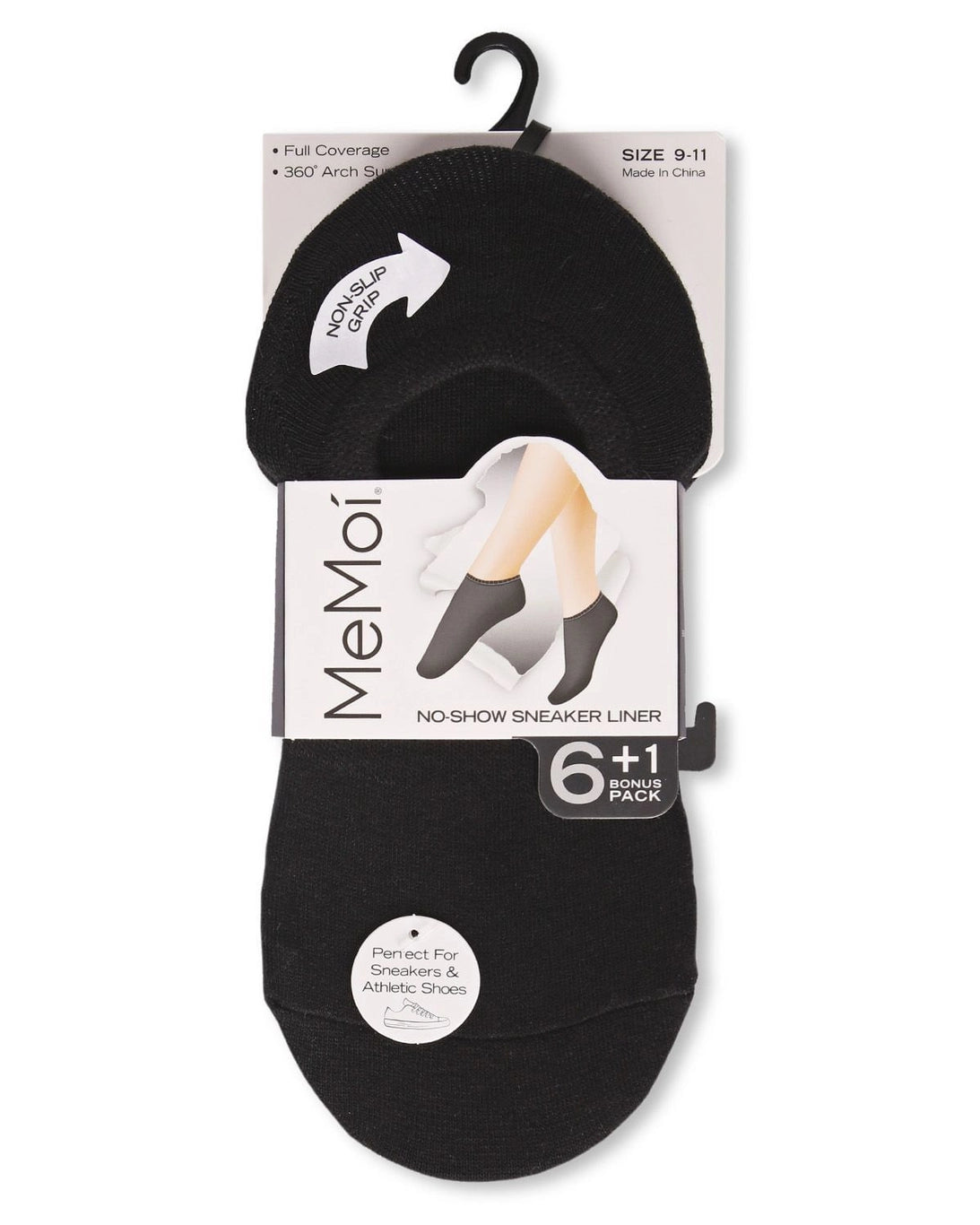 No Show White + Black Sock 7 Pack