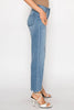 Tummy Control High Rise Straight Leg Jeans - Med Wash