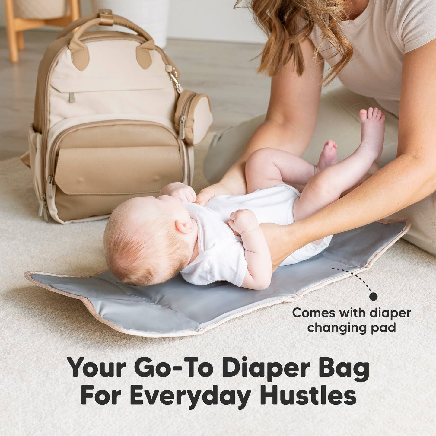 Play Diaper Bag Backpack Latte