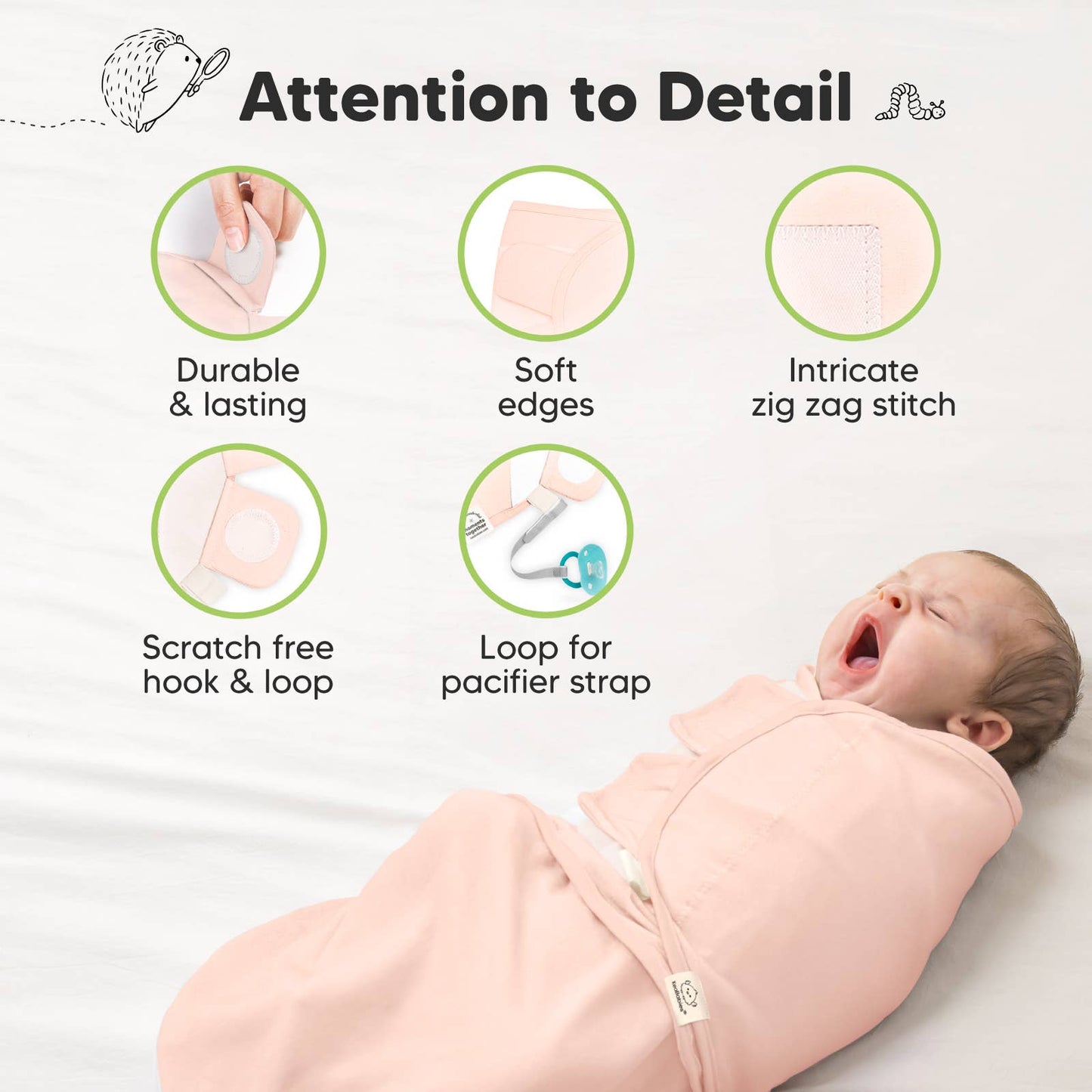 Soothe Baby Swaddle Set 0-3 Months - Pink