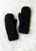 Black Knit Mittens