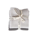 Grey Square Cotton Knit Dish Cloths