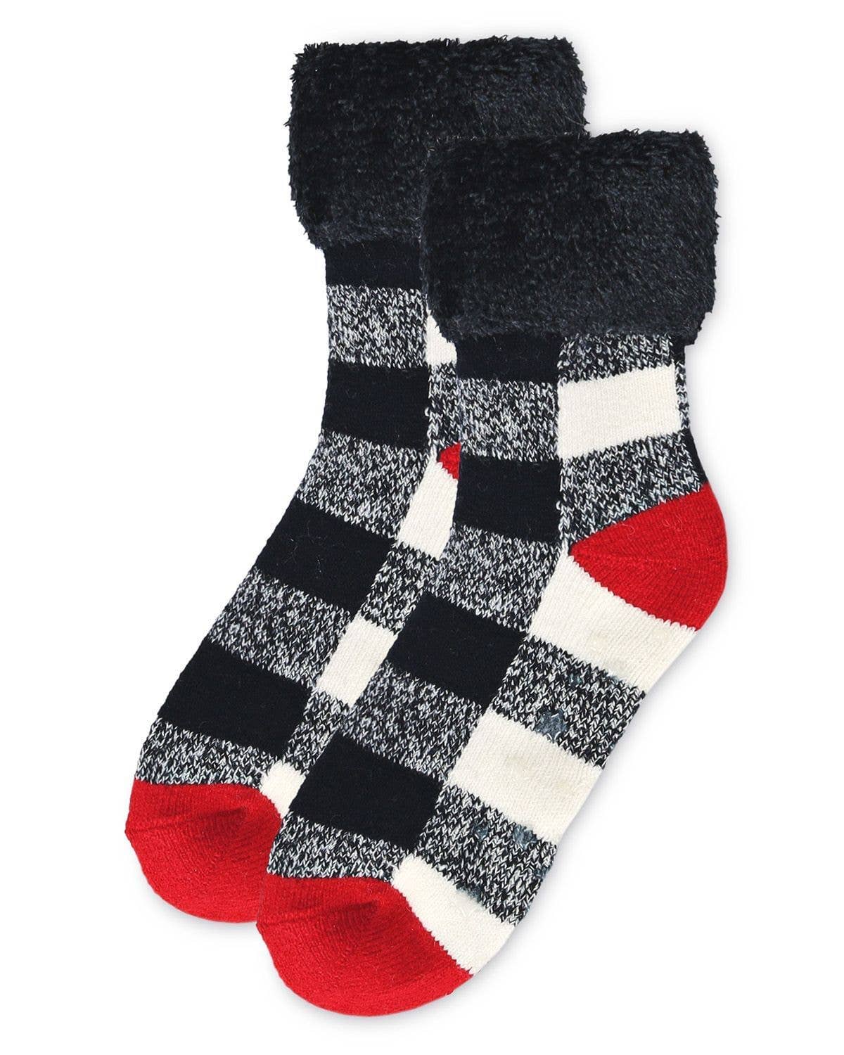 Buffalo Check Plush Cabin Sock