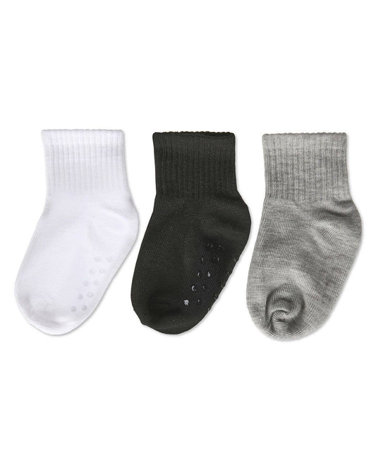 3 Pairs 12-24m Ribbed Non-Skid Ankle Socks