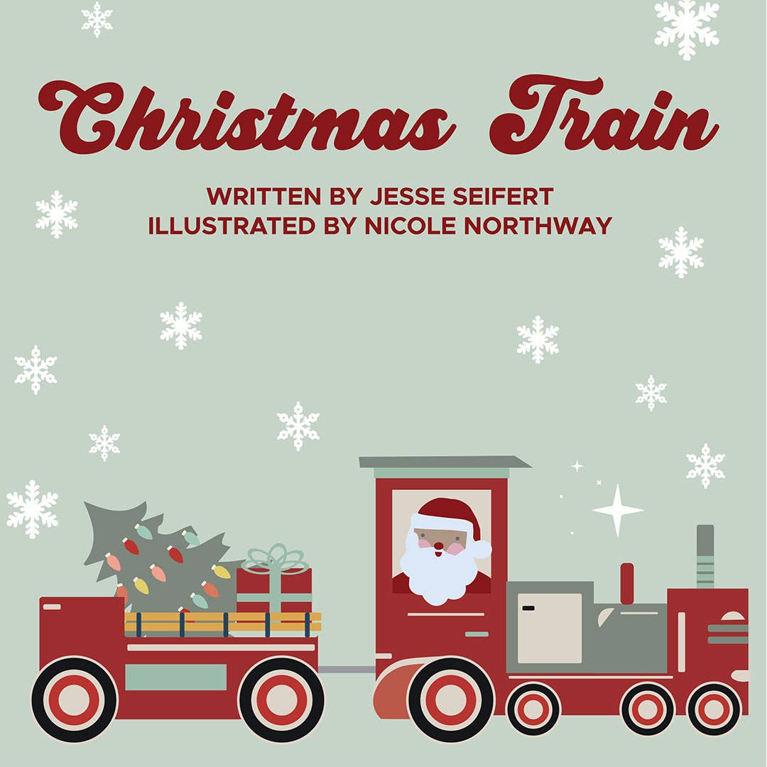 Christmas Train Holiday Children's Board Book Baby Gift